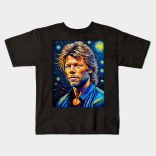 Jon in starry night Kids T-Shirt